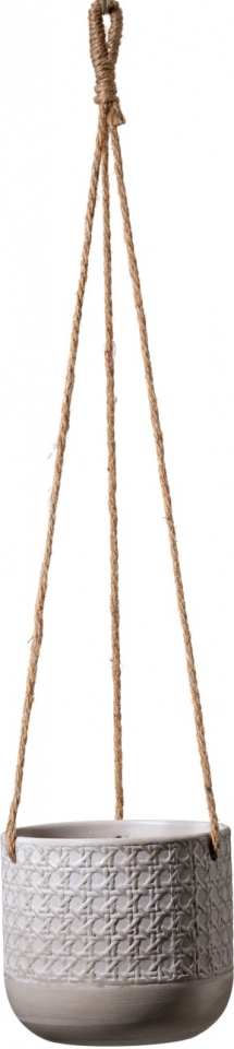 Závěsný keramický květináč Vienna 15 cm hedvábně šedý