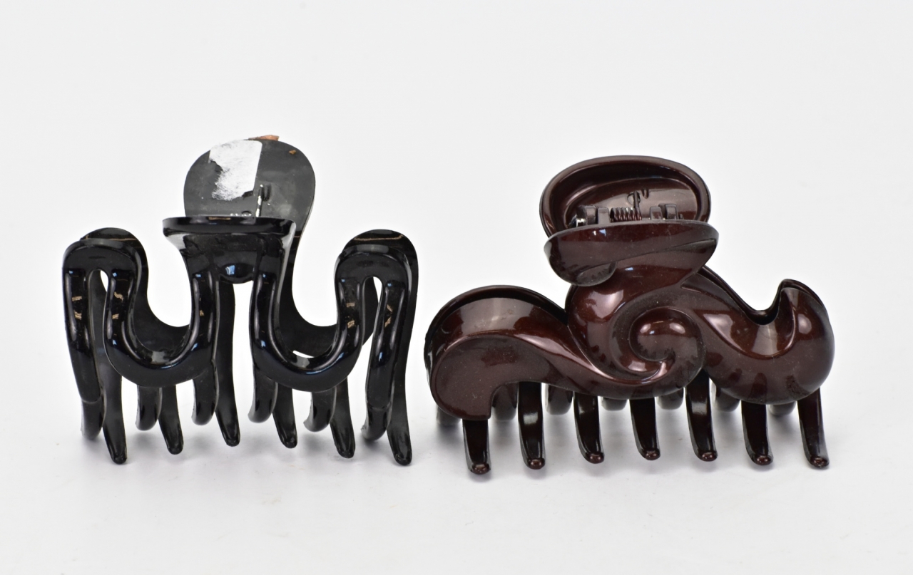 Sponka do vlasů hnědá/černá sada 2 ks