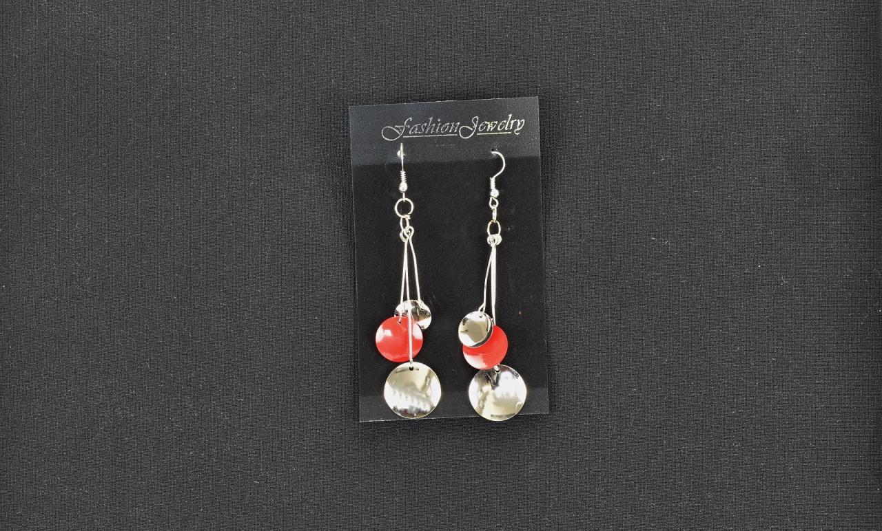 Dámské náušnice červené