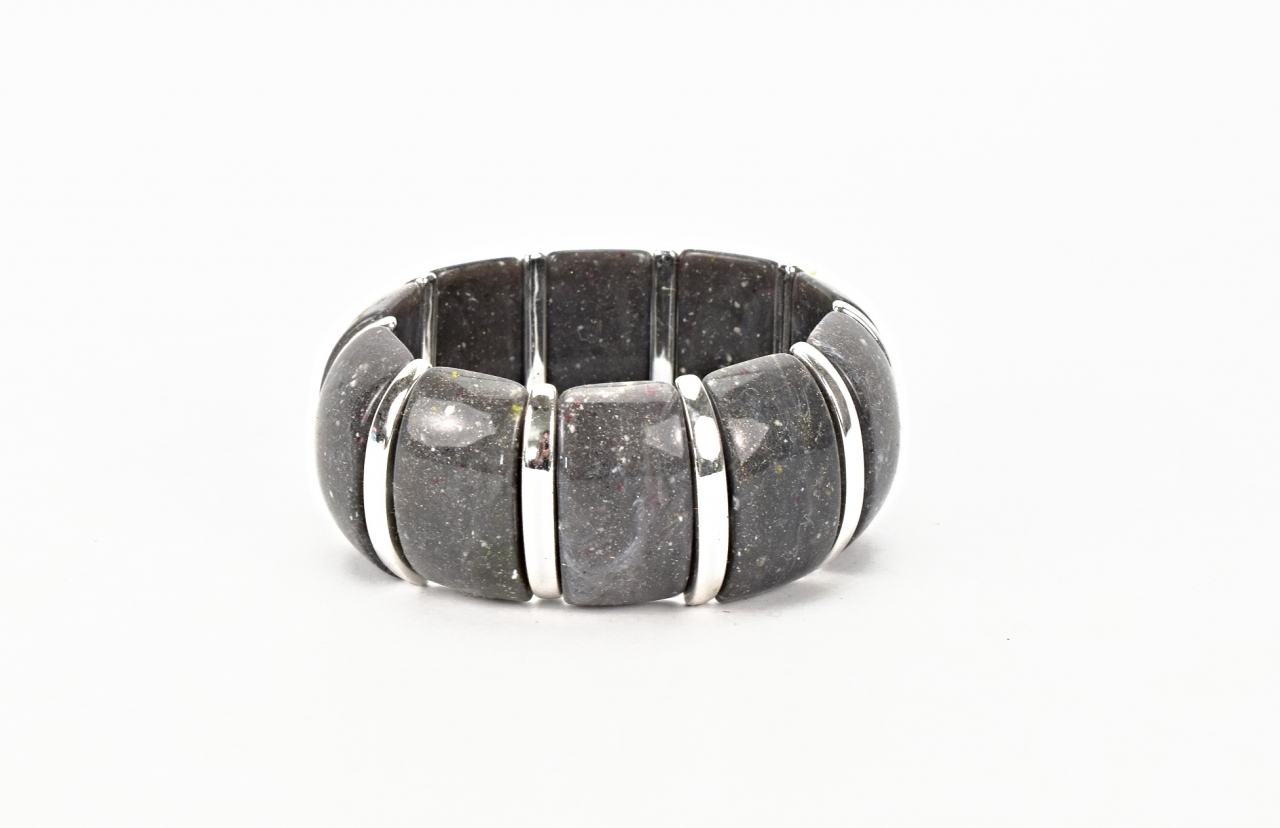 Natahovací dámský náramek černý