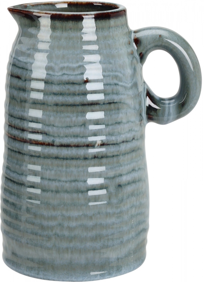 Kameninová váza s uchem modrá