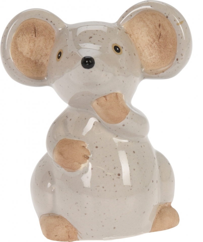 Porcelánová myš 15,5 cm bílá