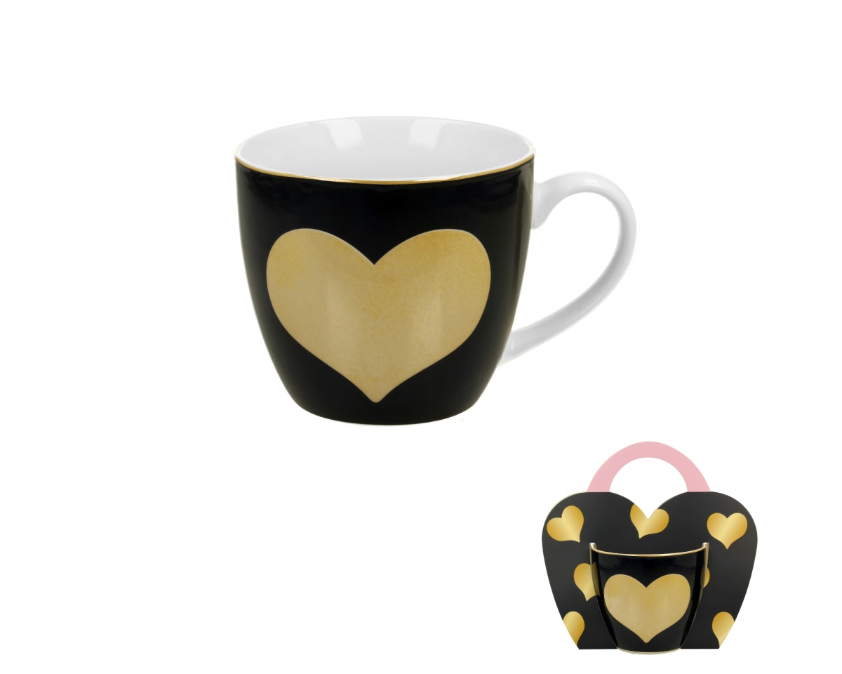 Porcelánový hrnek Big Heart 460 ml v dárkové taštičce