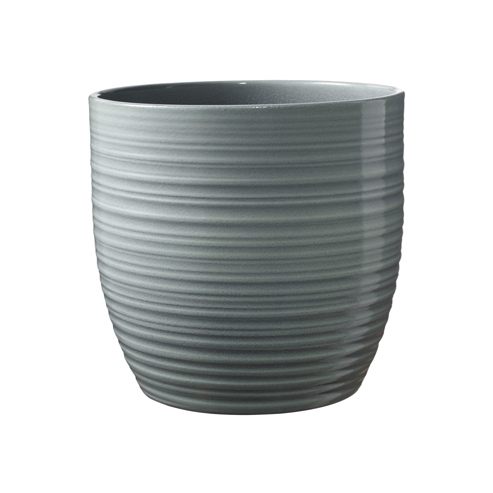 Keramický květináč Bergamo lesklý 24 cm mátový
