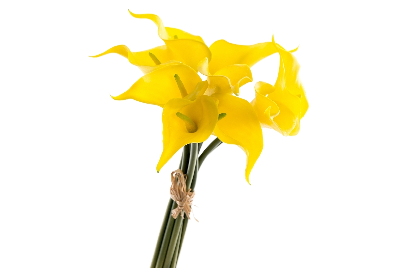 Umělá kytice Kala 37 cm, žlutá