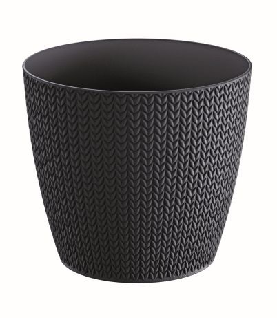 Plastový květináč Wheaty 18,9 cm, antracit