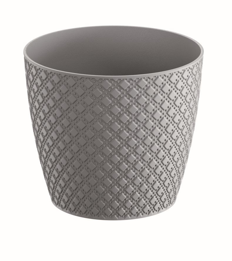 Plastový květináč Orient 18,9 cm, šedý kámen
