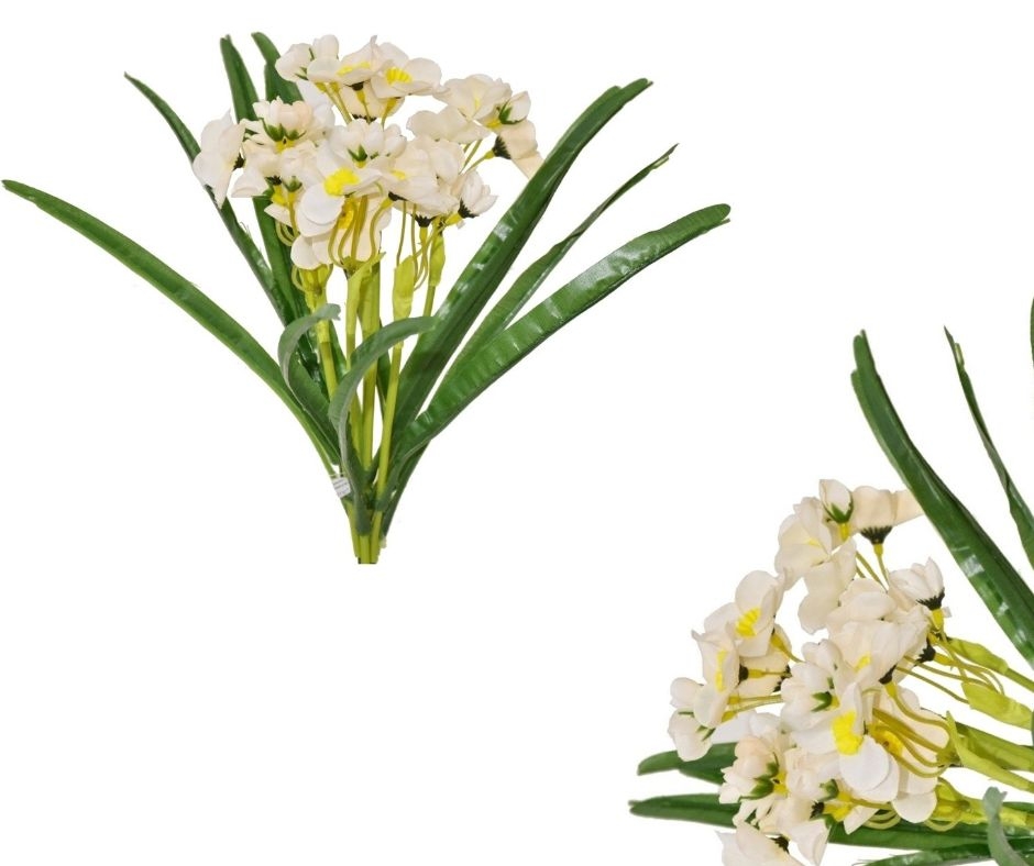 Kytička narcisů 35 cm, krémová
