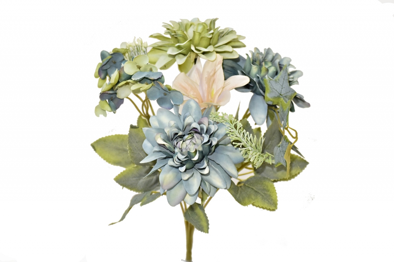 Kytička jiřina mix zelená, 31 cm