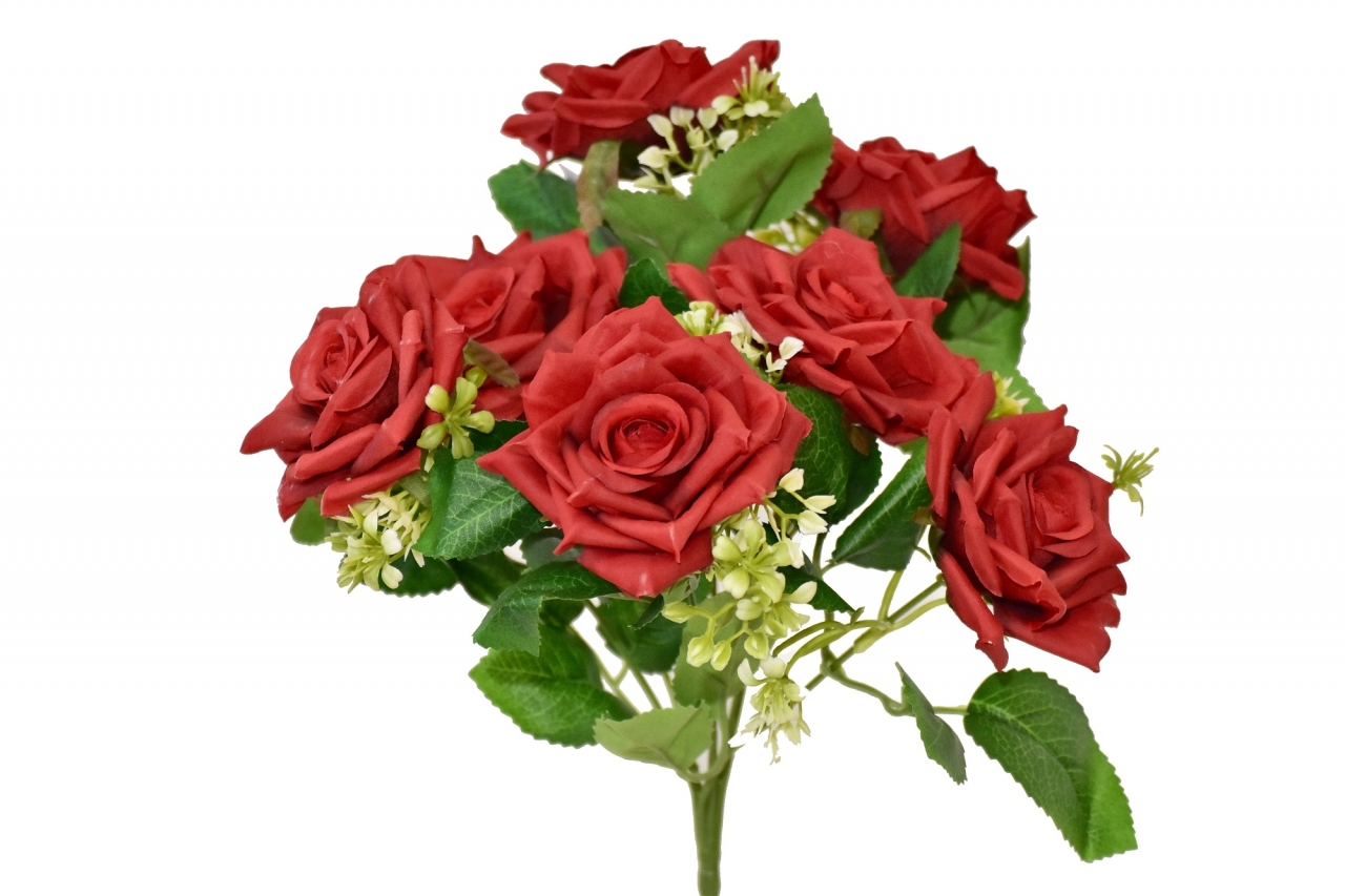 Kytice růží 32 cm, červená