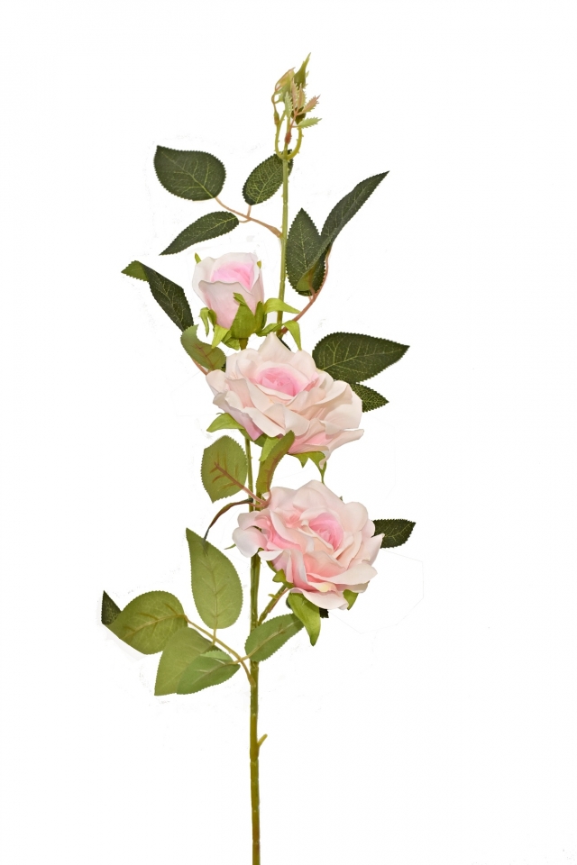 Umělá růže 95 cm, růžová