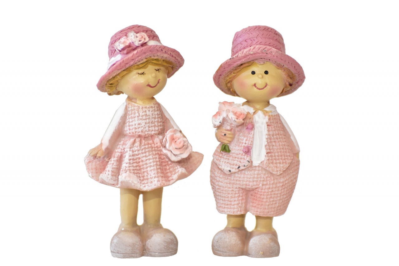 Holčička a chlapeček 9 cm, růžová (133401 015 CAP-8-01881-21 figurka)