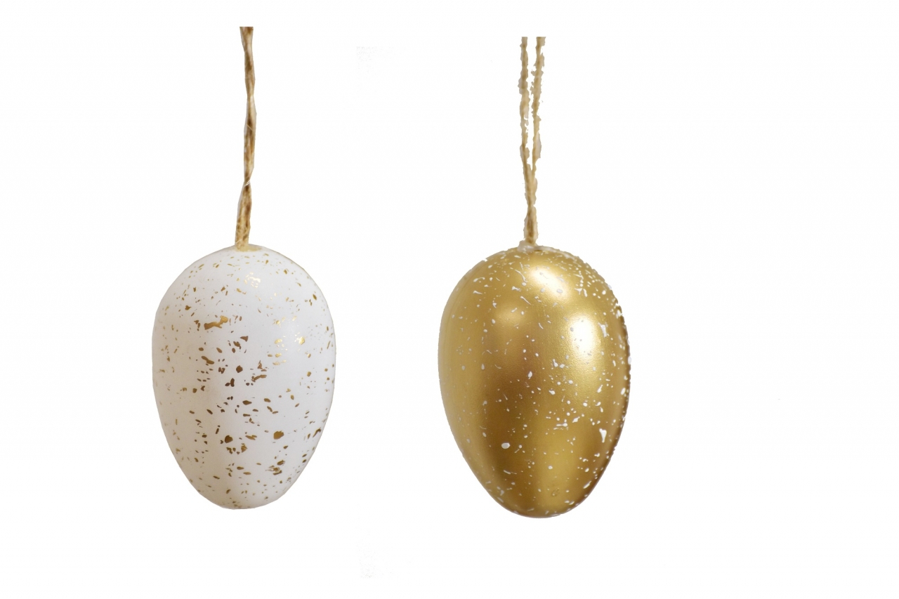 Plastová vajíčka na zavěšení, s/24, 4 cm