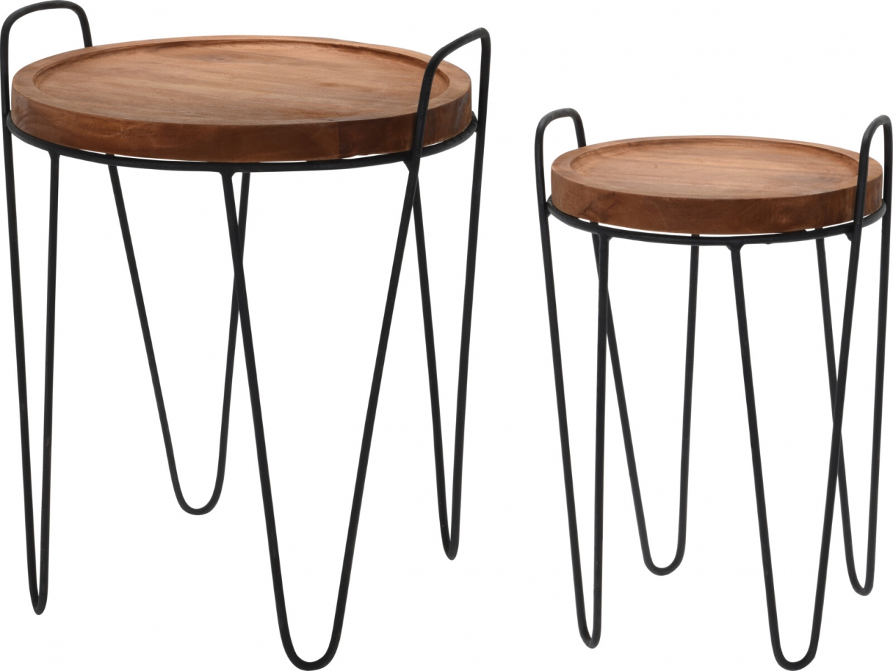 Odkládací stolek Teak Wood, sada 2 ks