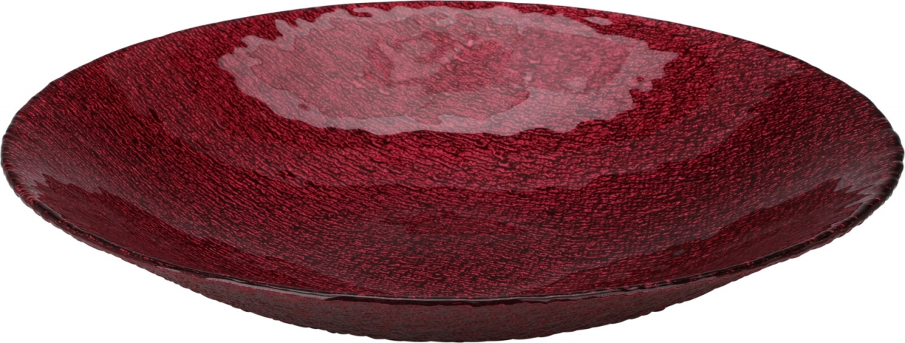 Skleněná miska červená 6x30 cm