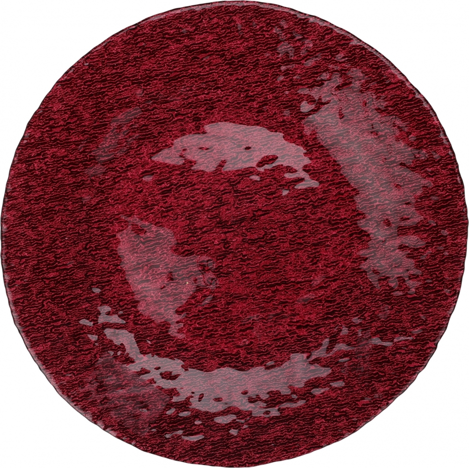 Skleněný talíř červený 2x32 cm