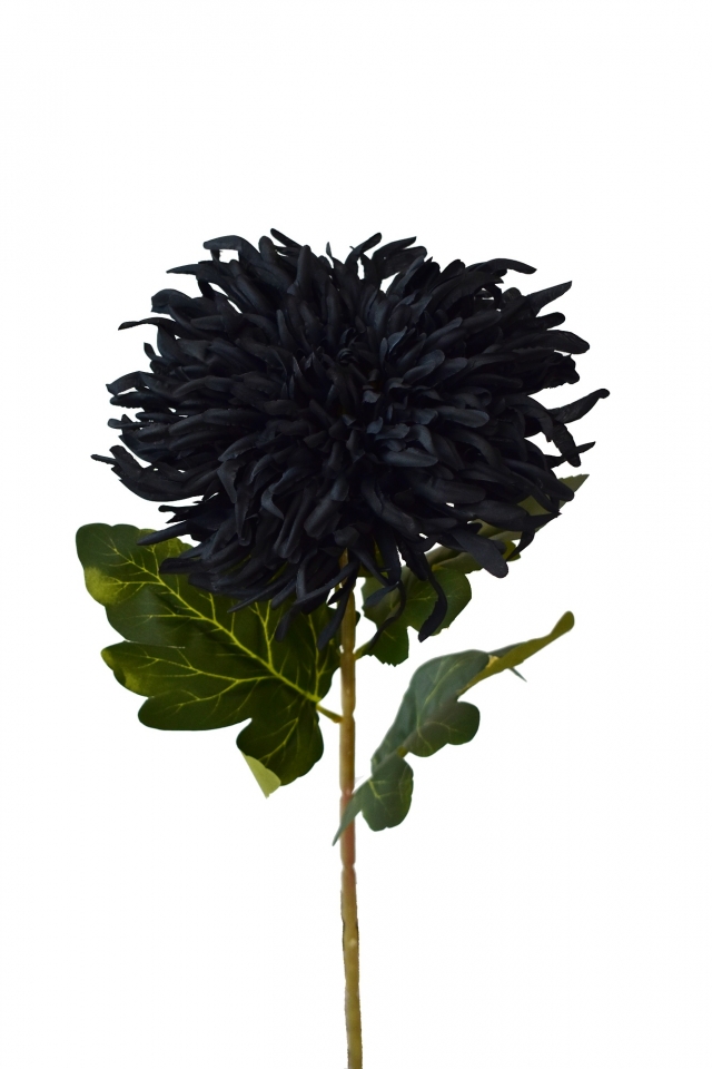 Umělá chryzantéma tmavě fialová 70 cm