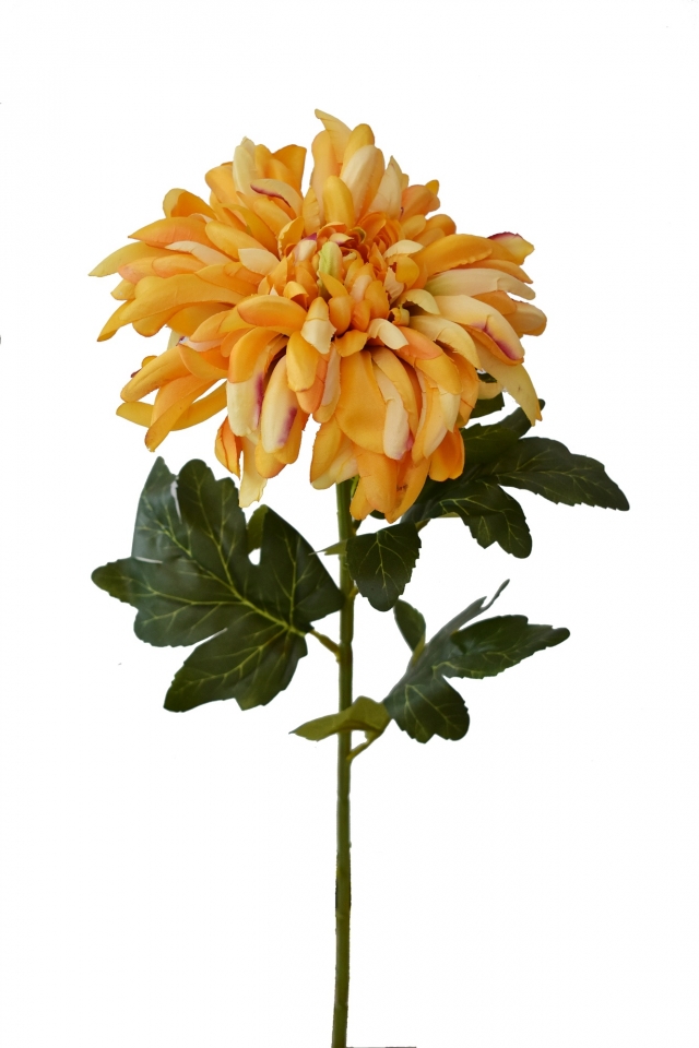 Umělá chryzantéma oranžová 70 cm