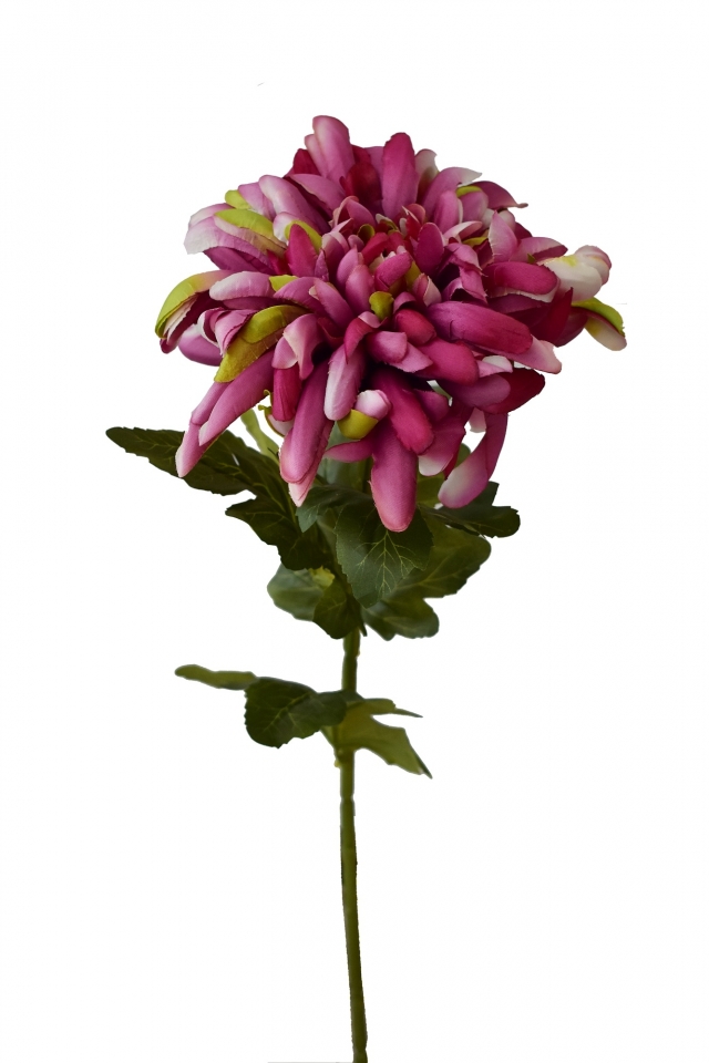 Umělá chryzantéma tmavě růžová 70 cm