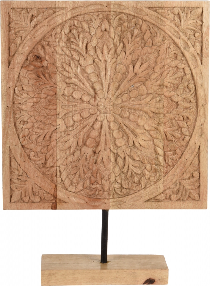 Dekorace z mangového dřeva na podstavci 40x30x7 cm
