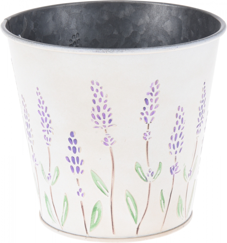 Plechový květináč Flowers 9,5x13 cm