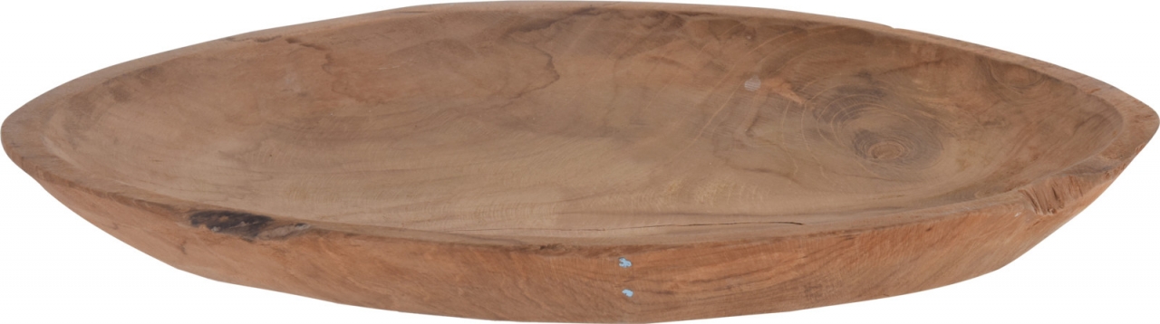 Oválný dřevěný talíř Teak 35x25x3,5 cm