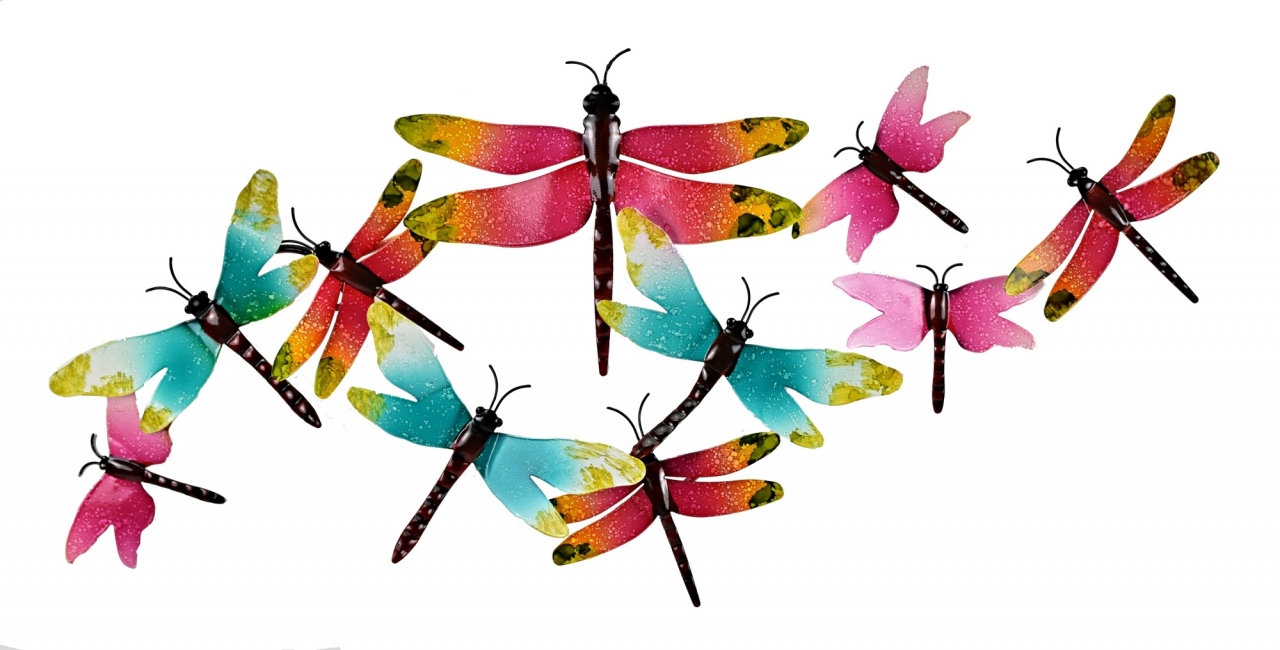 Nástěnná dekorace Vážky, varianta A 34x73x3