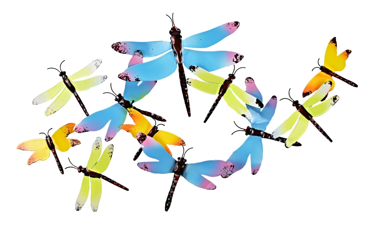 Nástěnná dekorace Vážky, varianta B 34x73x3