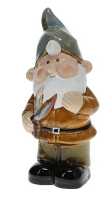 Porcelánový trpaslík šedý 18,5x9,5x7,5 cm