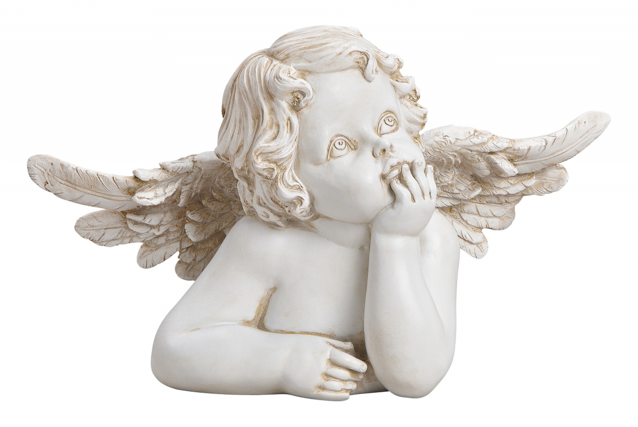 Busta zasněného barokního andílka 15x23x9 cm