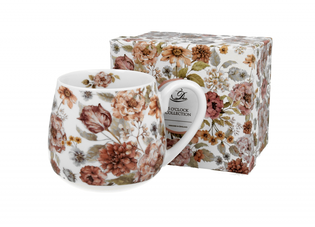 Porcelánový hrnek Pastel flowers 430 ml v dárkovém boxu