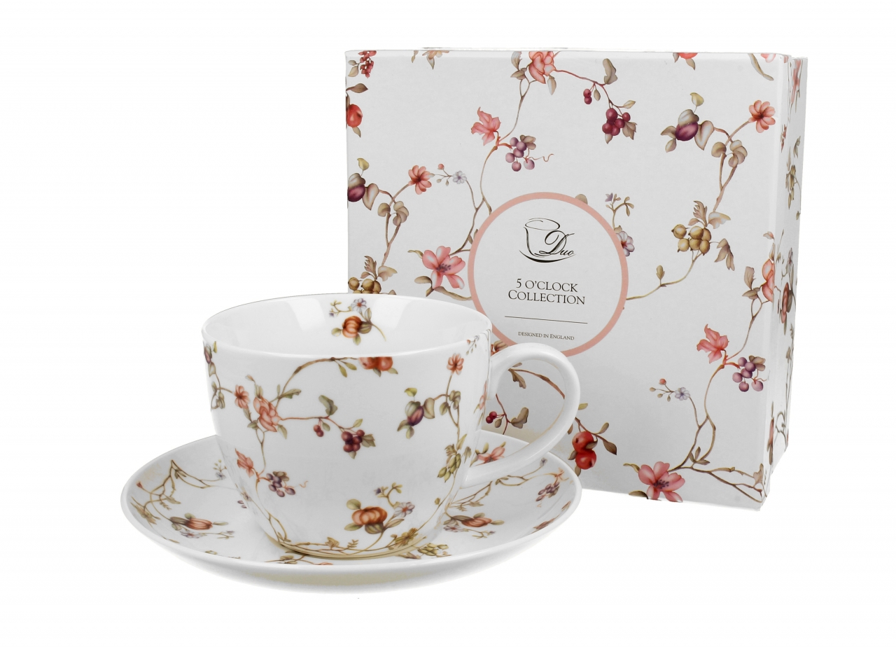 Porcelánový hrnek Safa jumbo s podtalířkem 470 ml v dárkovém boxu
