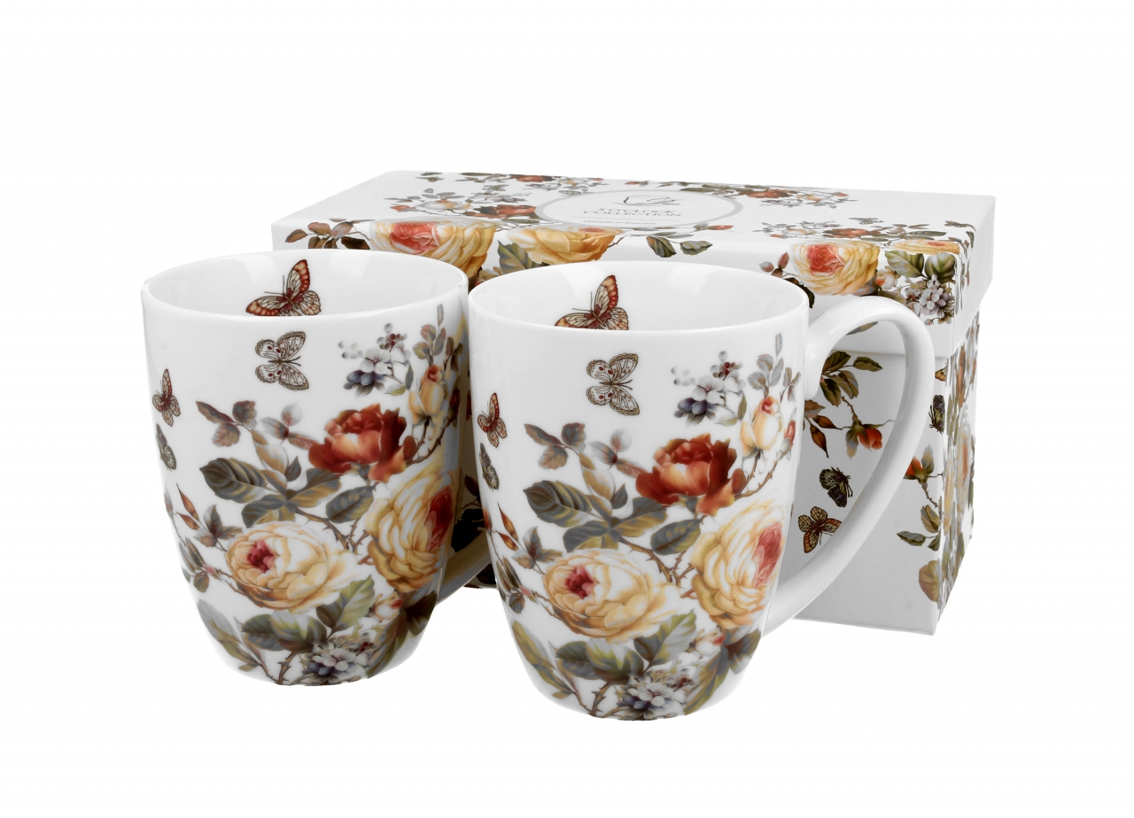 Porcelánový hrnek Zahra 380 ml, sada 2 ks v dárkové krabičce