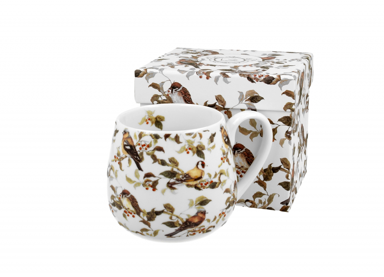 Porcelánový hrnek buclák Birdies 430 ml v dárkové krabičce
