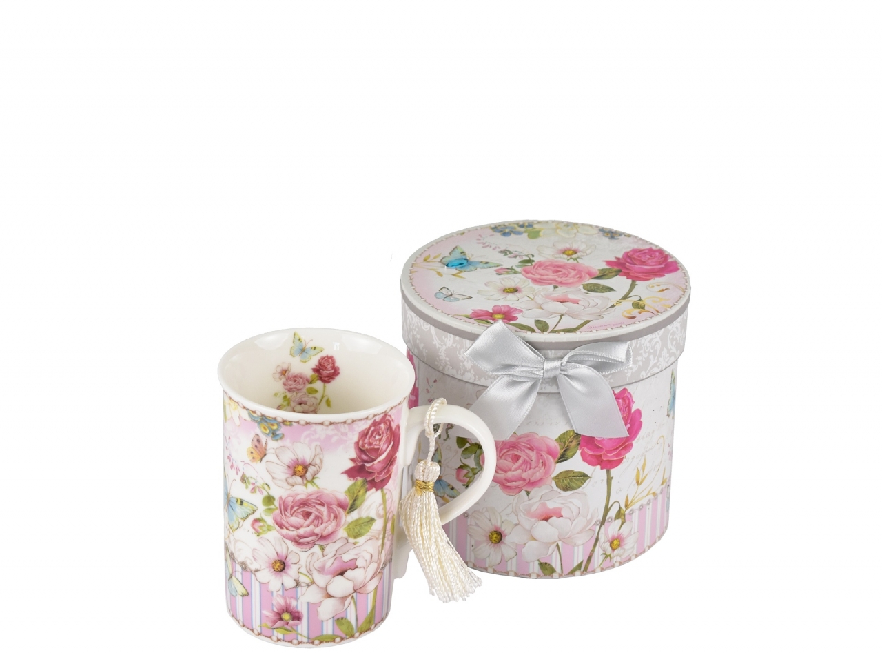 Porcelánový hrnek Rosa 300 ml v dárkové krabičce