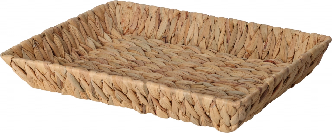 Pletený košík z vodního hyacintu 38x28x6 cm