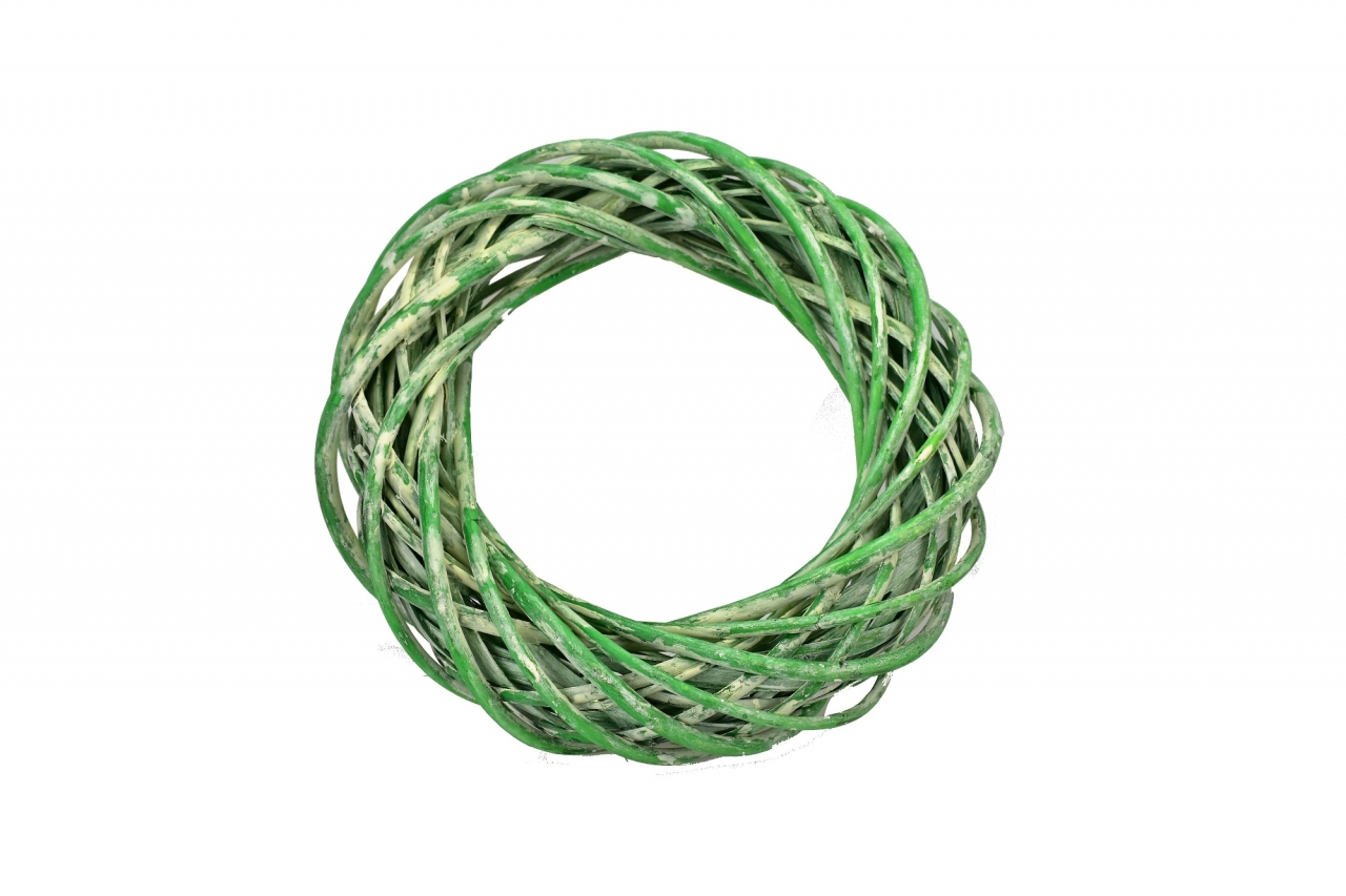 Proutěný věnec 25 cm zelený