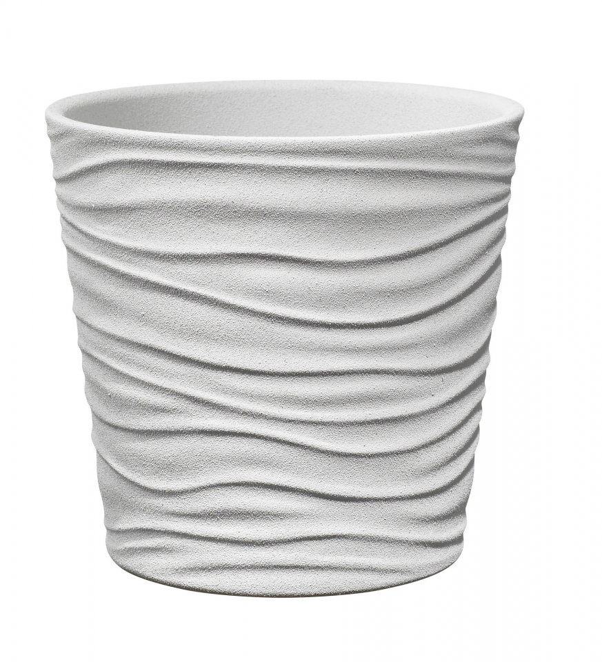 Keramický květináč Sonora 7 cm bílý
