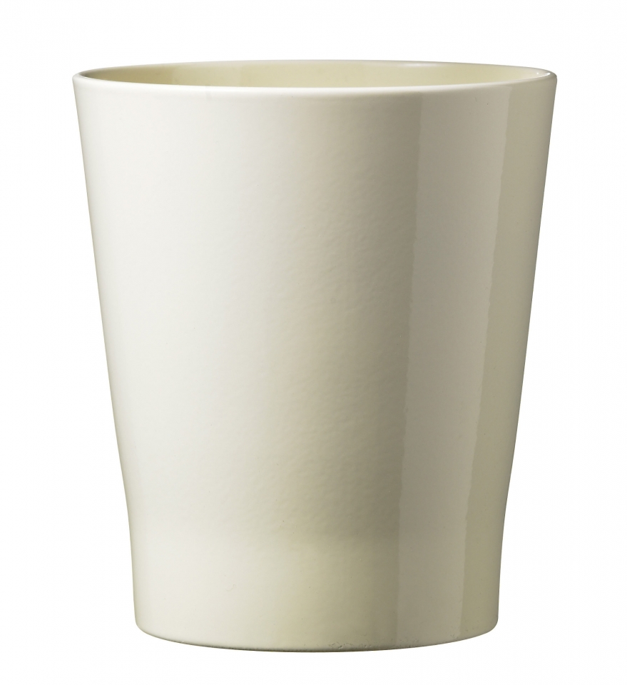 Keramický květináč na orchideje Merina Classic 15x13 cm lesklý vanilkový