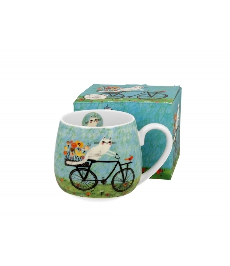 Porcelánový hrnek Cat's World bicycle 430 ml v dárkovém boxu