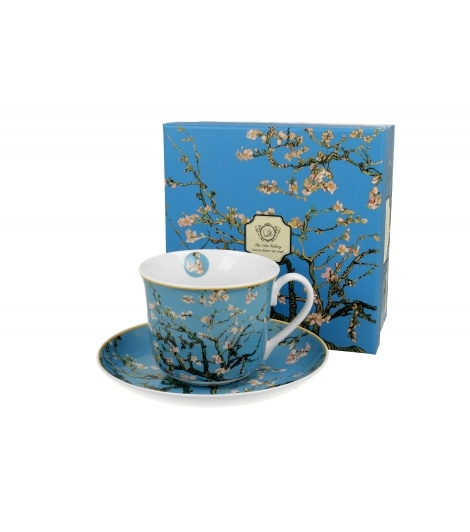 Porcelánový hrnek s podtalířkem Jumbo Almond Blossom inspired by Van Gogh 400 ml v krabičce