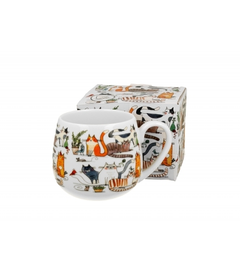 Porcelánový hrnek Cat's World lazy cats 430 ml v dárkovém boxu