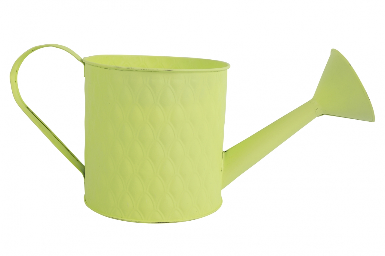 Plechový květináč Sannah L žlutý 34x15x15 cm