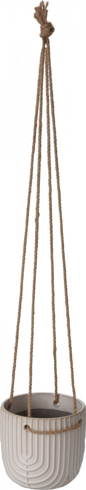 Závěsný keramický květináč 12,2 cm natural