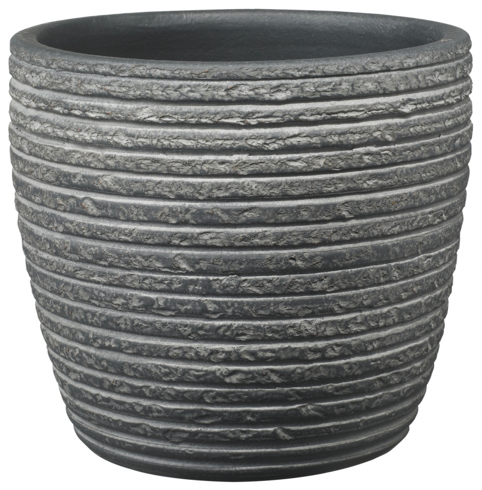 Keramický květináč Porto 14 cm antracitový