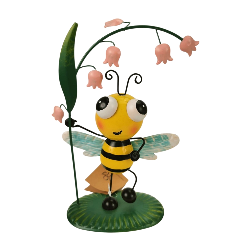 Kovová vosa 15 cm žlutá