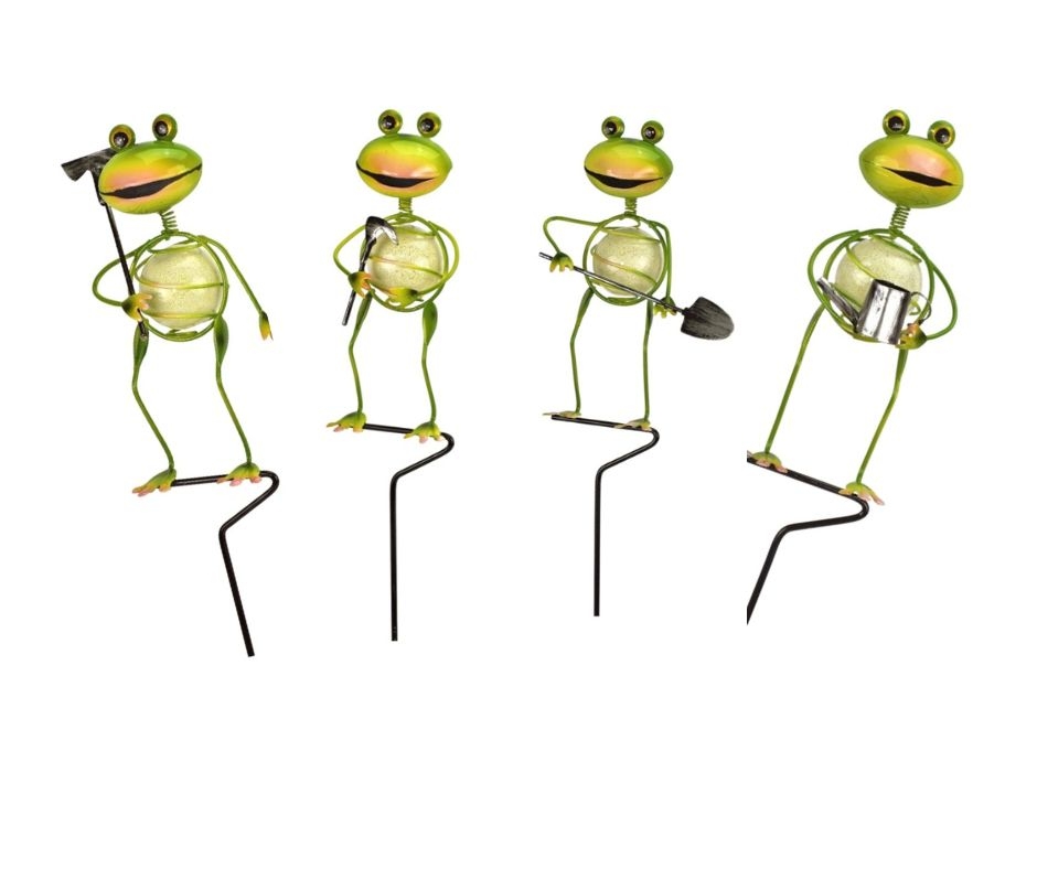 Kovový zápich žába mix druhů