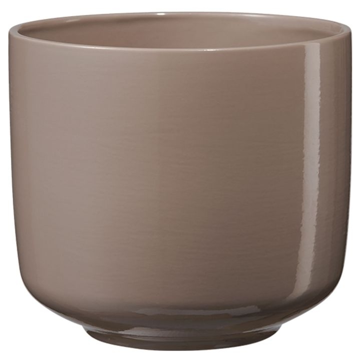 Keramický květináč Bari 21 cm hnědý