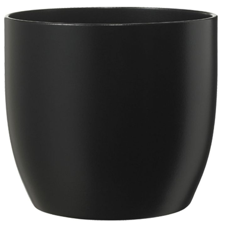 Keramický květináč Basel matný 24 cm černý