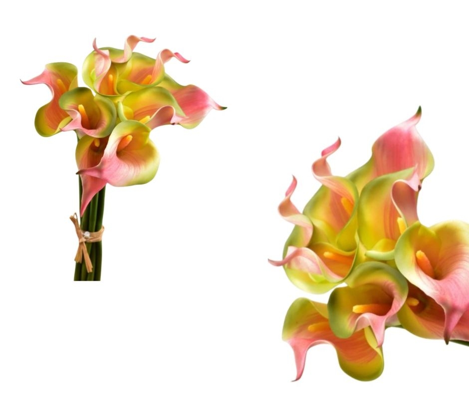 Umělá kytice Kala 35 cm, tmavě růžová